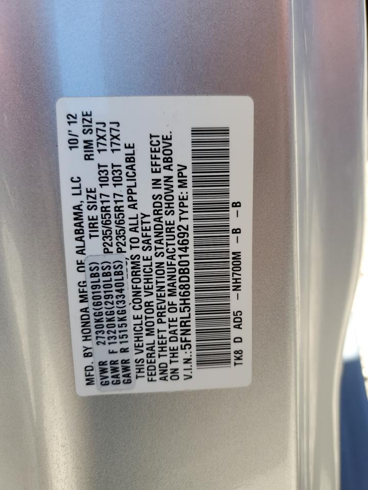 Photo 12 VIN: 5FNRL5H68DB014692 - HONDA ODYSSEY 