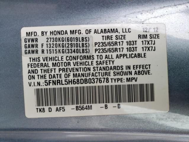 Photo 13 VIN: 5FNRL5H68DB037678 - HONDA ODYSSEY EX 