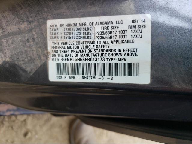 Photo 9 VIN: 5FNRL5H68FB013173 - HONDA ODYSSEY EX 