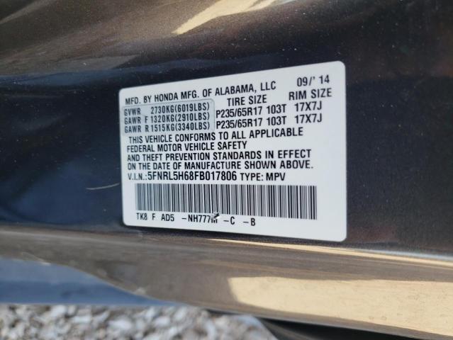 Photo 12 VIN: 5FNRL5H68FB017806 - HONDA ODYSSEY EX 