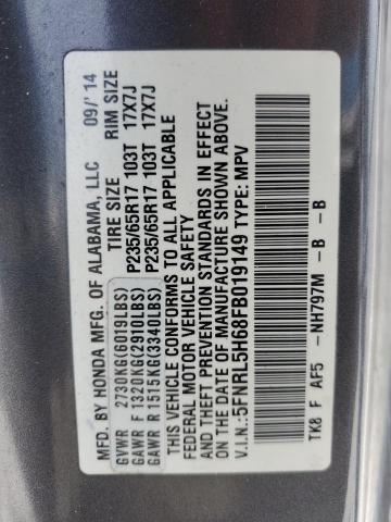 Photo 12 VIN: 5FNRL5H68FB019149 - HONDA ODYSSEY EX 