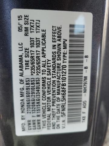 Photo 12 VIN: 5FNRL5H68FB101270 - HONDA ODYSSEY EX 