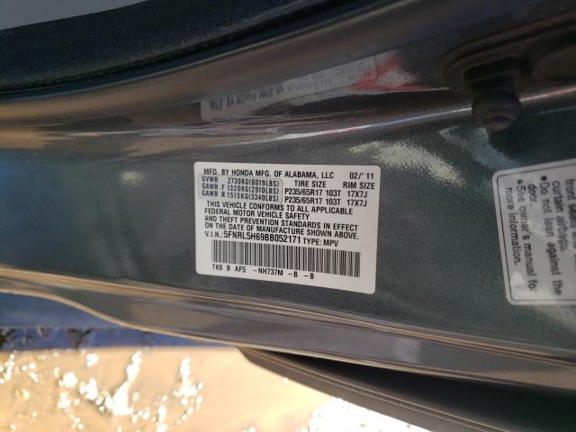 Photo 9 VIN: 5FNRL5H69BB052171 - HONDA ODYSSEY EX 