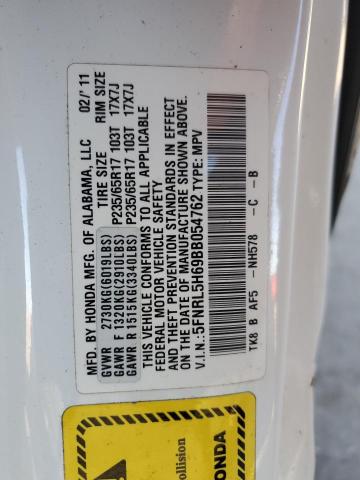 Photo 12 VIN: 5FNRL5H69BB054762 - HONDA ODYSSEY EX 