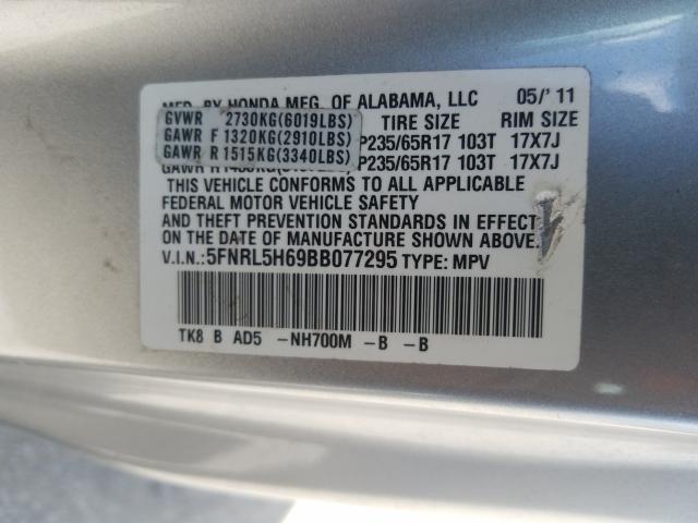 Photo 9 VIN: 5FNRL5H69BB077295 - HONDA ODYSSEY EX 