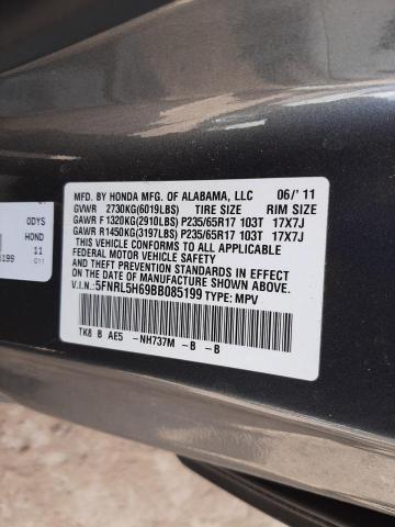 Photo 9 VIN: 5FNRL5H69BB085199 - HONDA ODYSSEY EX 