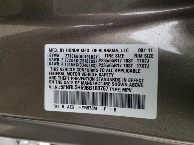 Photo 9 VIN: 5FNRL5H69BB100767 - HONDA ODYSSEY EX 