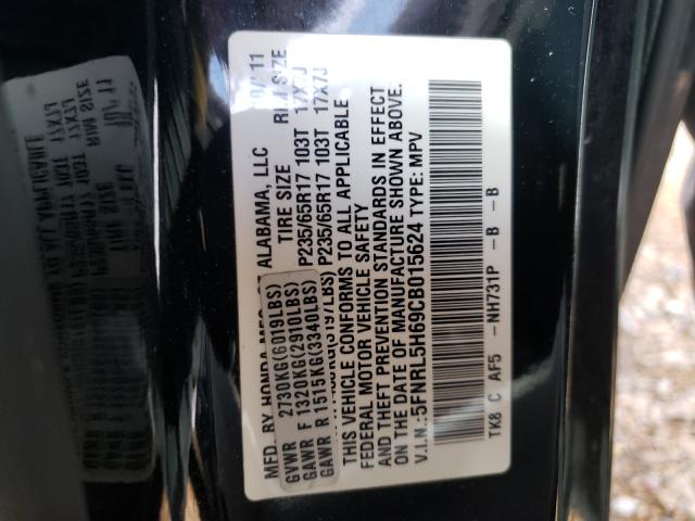 Photo 9 VIN: 5FNRL5H69CB015624 - HONDA ODYSSEY EX 