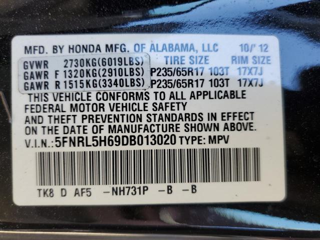 Photo 12 VIN: 5FNRL5H69DB013020 - HONDA ODYSSEY EX 