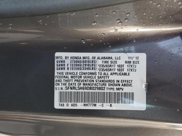 Photo 13 VIN: 5FNRL5H69DB029802 - HONDA ODYSSEY EX 