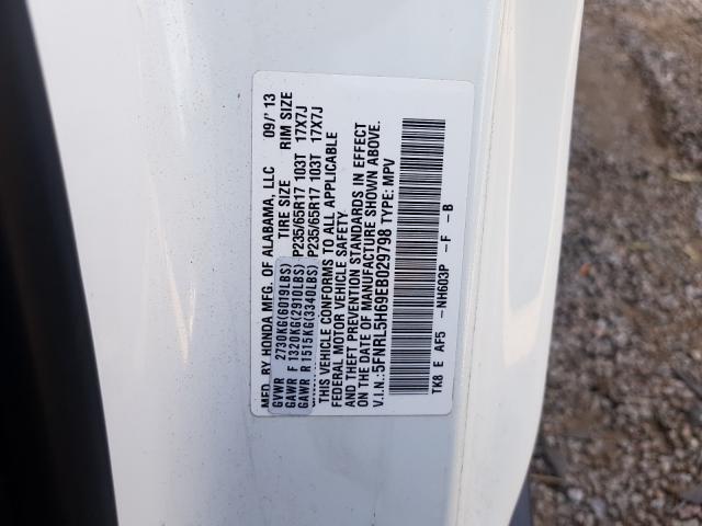 Photo 9 VIN: 5FNRL5H69EB029798 - HONDA ODYSSEY EX 