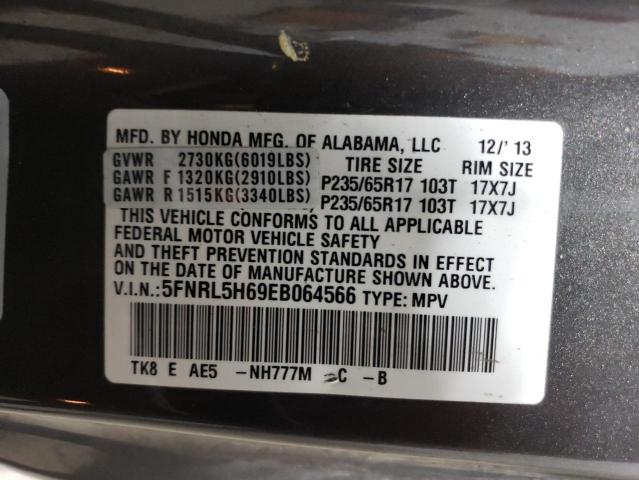 Photo 13 VIN: 5FNRL5H69EB064566 - HONDA ODYSSEY EX 