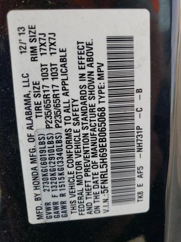 Photo 12 VIN: 5FNRL5H69EB065068 - HONDA ODYSSEY EX 