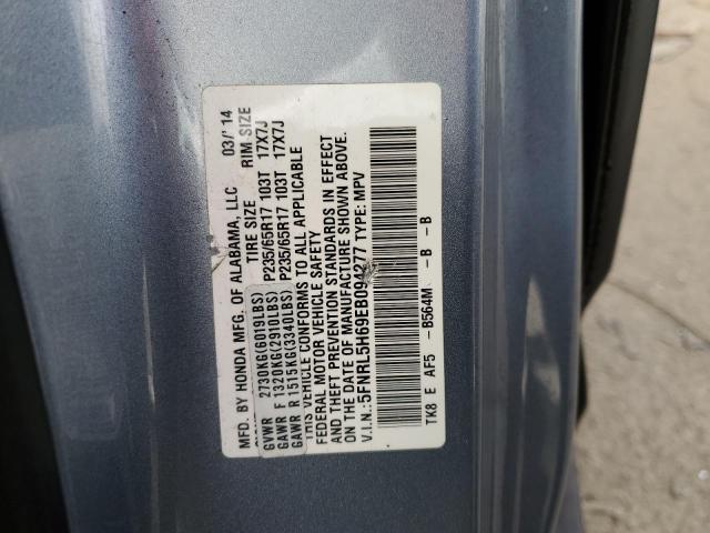 Photo 12 VIN: 5FNRL5H69EB094277 - HONDA ODYSSEY EX 