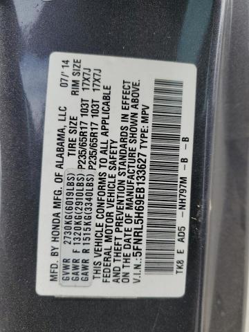 Photo 12 VIN: 5FNRL5H69EB133627 - HONDA ODYSSEY EX 