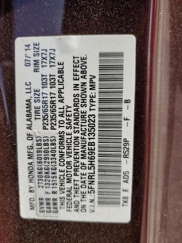 Photo 12 VIN: 5FNRL5H69EB135023 - HONDA ODYSSEY EX 