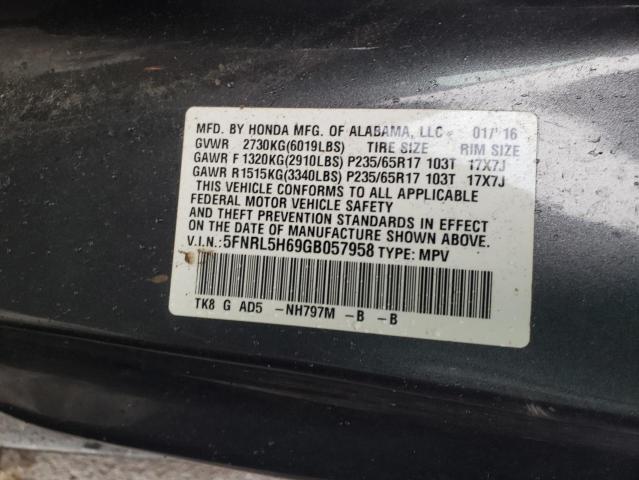 Photo 12 VIN: 5FNRL5H69GB057958 - HONDA ODYSSEY EX 