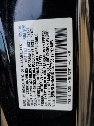 Photo 13 VIN: 5FNRL5H69GB067793 - HONDA ODYSSEY EX 