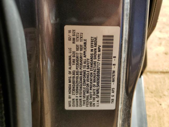 Photo 12 VIN: 5FNRL5H69GB068717 - HONDA ODYSSEY EX 