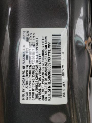 Photo 11 VIN: 5FNRL5H69GB089793 - HONDA ODYSSEY EX 