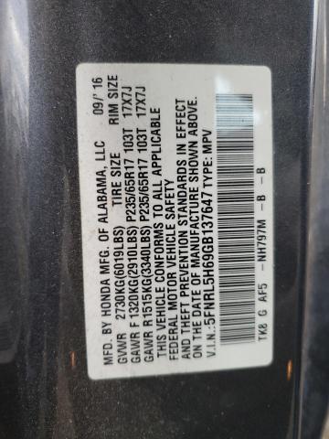 Photo 12 VIN: 5FNRL5H69GB137647 - HONDA ODYSSEY EX 