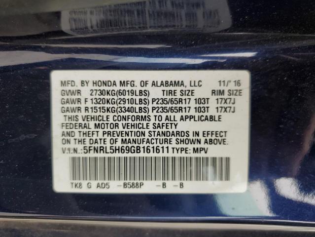 Photo 13 VIN: 5FNRL5H69GB161611 - HONDA ODYSSEY EX 