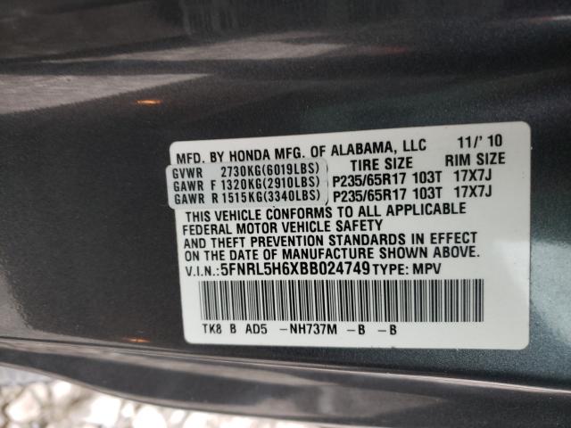 Photo 9 VIN: 5FNRL5H6XBB024749 - HONDA ODYSSEY EX 