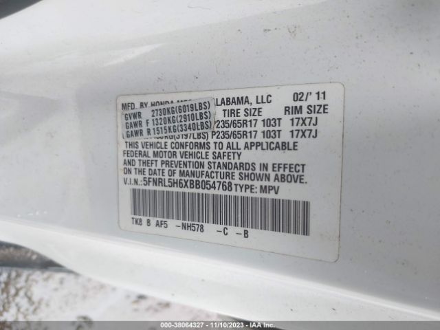 Photo 8 VIN: 5FNRL5H6XBB054768 - HONDA ODYSSEY 