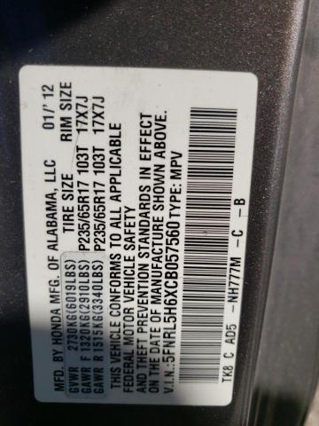 Photo 12 VIN: 5FNRL5H6XCB057560 - HONDA ODYSSEY EX 