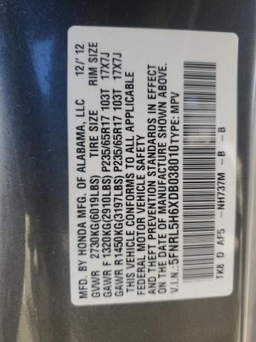 Photo 12 VIN: 5FNRL5H6XDB038010 - HONDA ODYSSEY EX 