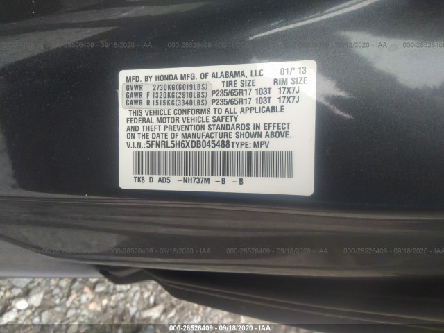 Photo 8 VIN: 5FNRL5H6XDB045488 - HONDA ODYSSEY 