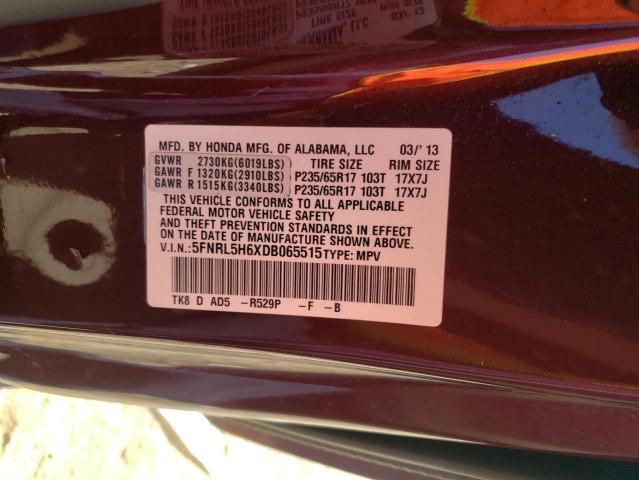 Photo 9 VIN: 5FNRL5H6XDB065515 - HONDA ODYSSEY EX 