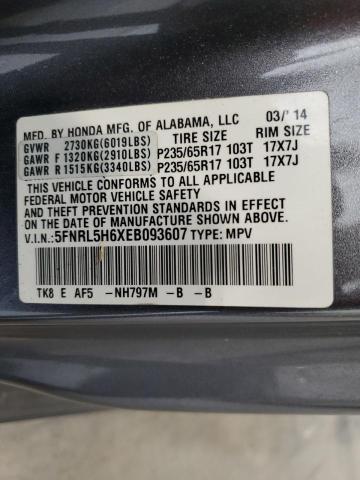 Photo 12 VIN: 5FNRL5H6XEB093607 - HONDA ODYSSEY EX 