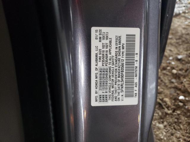 Photo 9 VIN: 5FNRL5H90FB056612 - HONDA ODYSSEY TO 