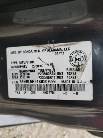 Photo 9 VIN: 5FNRL5H91BB507699 - HONDA ODYSSEY TO 