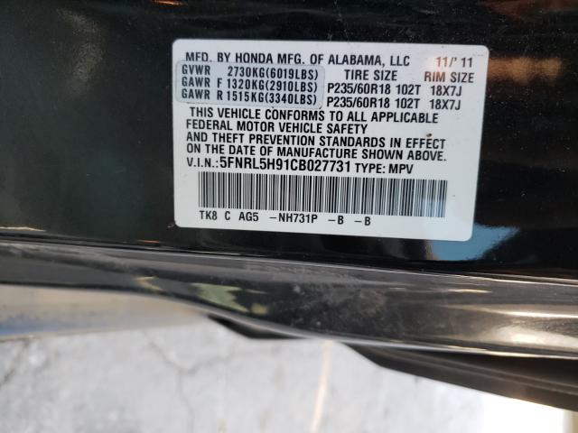 Photo 9 VIN: 5FNRL5H91CB027731 - HONDA ODYSSEY TO 