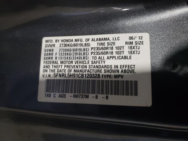 Photo 9 VIN: 5FNRL5H91CB120328 - HONDA ODYSSEY 