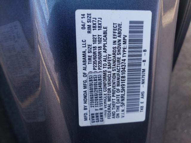 Photo 12 VIN: 5FNRL5H91EB104374 - HONDA ODYSSEY TO 