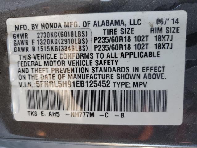 Photo 12 VIN: 5FNRL5H91EB125452 - HONDA ODYSSEY TO 