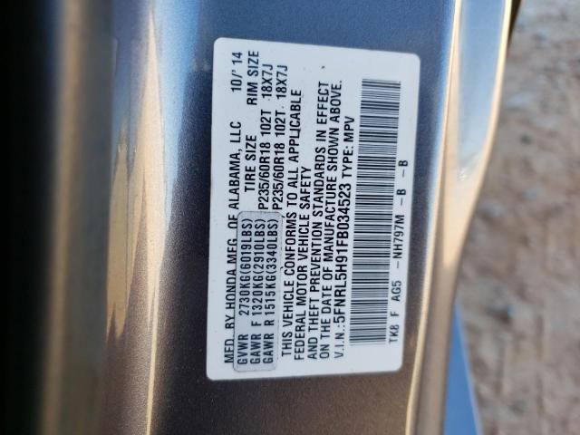 Photo 9 VIN: 5FNRL5H91FB034523 - HONDA ODYSSEY TO 