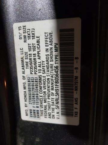 Photo 12 VIN: 5FNRL5H91FB056456 - HONDA ODYSSEY TO 