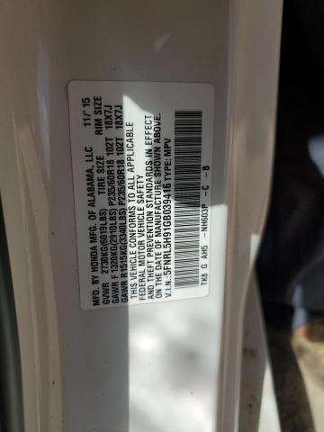 Photo 13 VIN: 5FNRL5H91GB039416 - HONDA ODYSSEY TO 