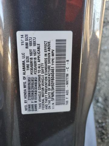 Photo 12 VIN: 5FNRL5H92FB040461 - HONDA ODYSSEY TO 