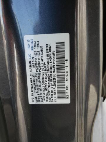 Photo 12 VIN: 5FNRL5H92FB078739 - HONDA ODYSSEY TO 