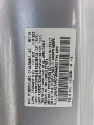 Photo 13 VIN: 5FNRL5H92GB066933 - HONDA ODYSSEY TO 