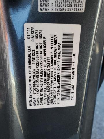 Photo 12 VIN: 5FNRL5H93BB043301 - HONDA ODYSSEY TO 