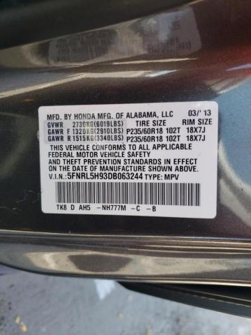 Photo 9 VIN: 5FNRL5H93DB063244 - HONDA ODYSSEY TO 