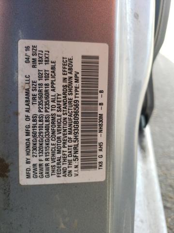 Photo 11 VIN: 5FNRL5H93GB096569 - HONDA ODYSSEY TO 