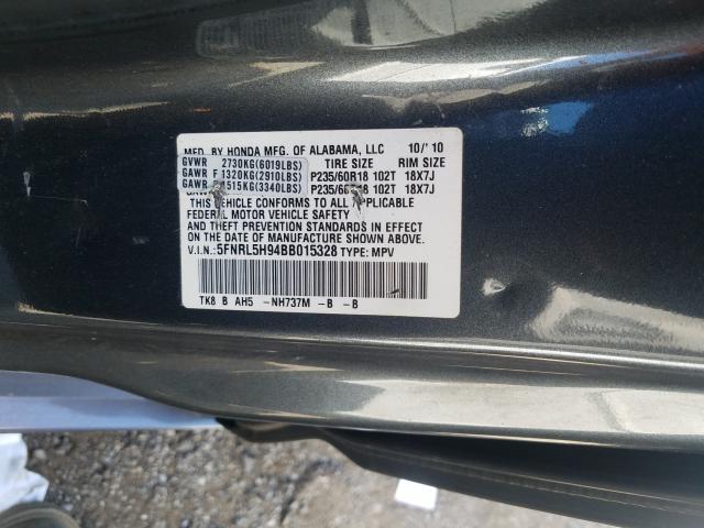 Photo 9 VIN: 5FNRL5H94BB015328 - HONDA ODYSSEY TO 