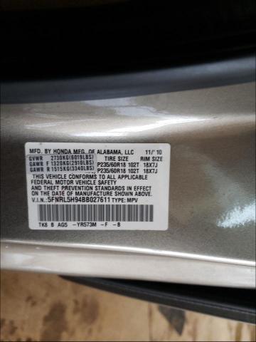 Photo 9 VIN: 5FNRL5H94BB027611 - HONDA ODYSSEY TO 